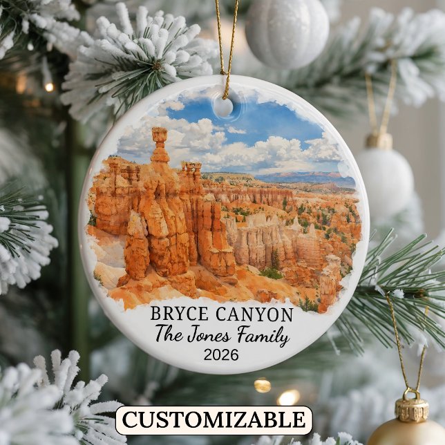 Personalised Bryce Canyon National Park, Utah Ceramic Ornament (Creator Uploaded)
