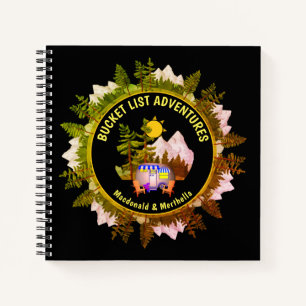 Personalised BUCKET LIST ADVENTURES Notebook