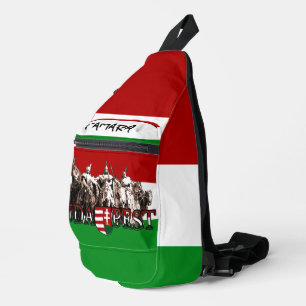 Personalised Budapest Heroes Hungarian Flag Sling Bag