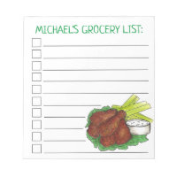 Personalised Buffalo Chicken Wings Grocery List