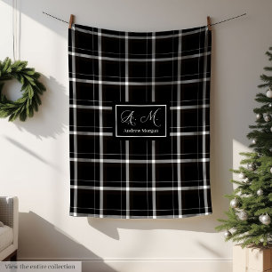 Personalised Buffalo Plaid Blanket in Trendy Colou