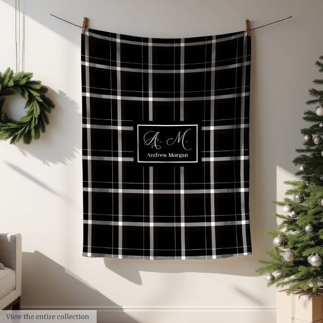 Personalised Buffalo Plaid Blanket in Trendy Colou (Personalized Buffalo Plaid Blanket in Trendy Colors)