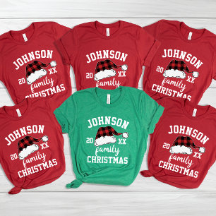 Personalised Buffalo Plaid Custom Matching Family T-Shirt
