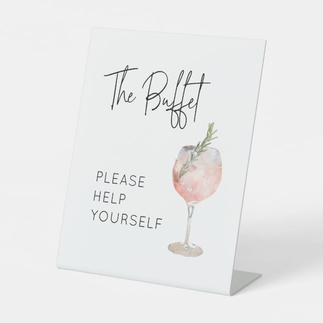 Personalised Buffet Table Sign for Birthday Party (Front)