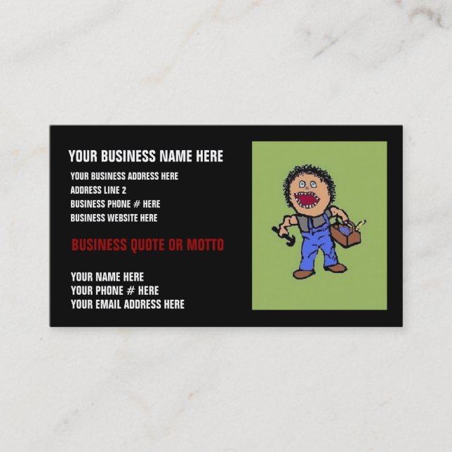 Personalised Builder Business Card (Front)