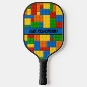 Personalised Building Blocks Dink Responsibly 2 Pickleball Paddle