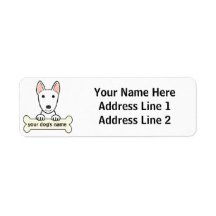 Personalised Bull Terrier Return Address Label