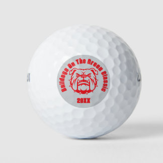 Personalised Bulldog Mascot Golf Tournament  Balls