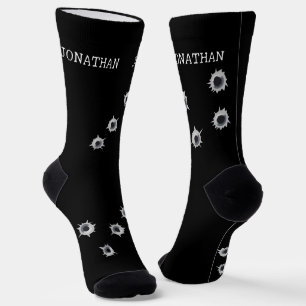 Personalised Bullet Hole Shooters Shooting Socks
