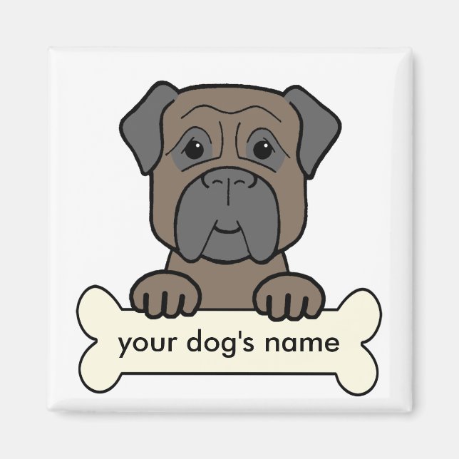 Personalised Bullmastiff Magnet (Front)