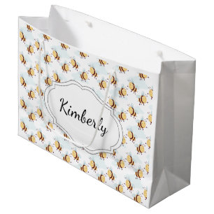 Personalised Bumble Bee Large Gift Bag