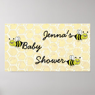 Personalised Bumblebee Baby Shower Poster