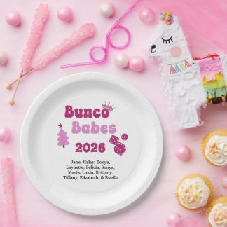 Personalised Bunco Babe Paper Plate