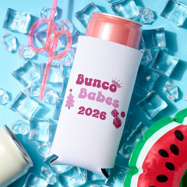Personalised Bunco Babe  Seltzer Can Cooler (In Situ Summer)