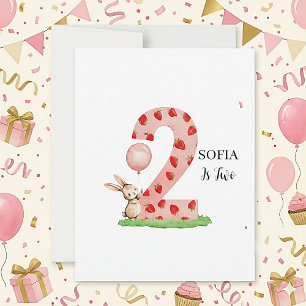 Personalised Bunny 2nd Birthday Card My Daughter