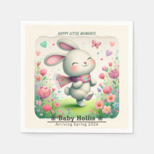 Personalised Bunny Baby Shower Paper Napkins
