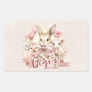 Personalised Bunny, Chick & Lamb Party Stickers