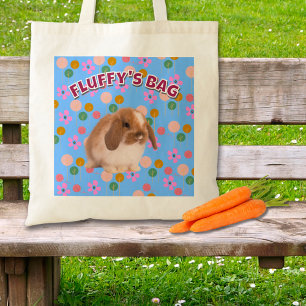 Personalised Bunny Gift Cute Rabbit Photo for Kids Tote Bag