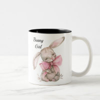 Personalised Bunny Girl Mug - Cute Rabbit Cup