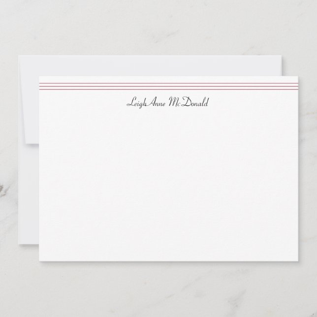 Personalised Bunny & Hearts Stationary Card (Front)