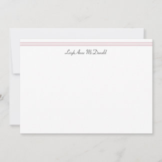 Personalised Bunny & Hearts Stationary Card