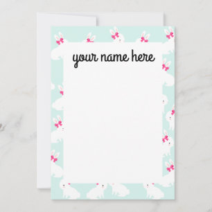 Personalised Bunny Rabbit Notecards