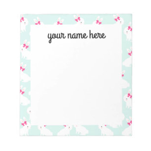 Personalised Bunny Rabbit Notepad