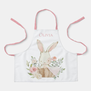 Personalised Bunny Rabbit Pink Apron