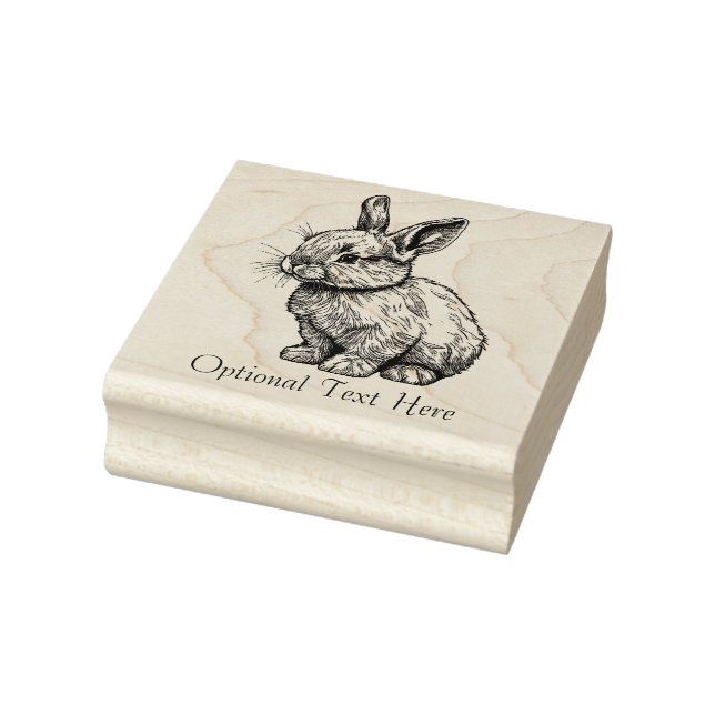 Personalised Bunny Rabbit Rubber Stamp (Stamp)
