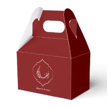 Personalised Burgundy Ramadan Kareem Favour Box