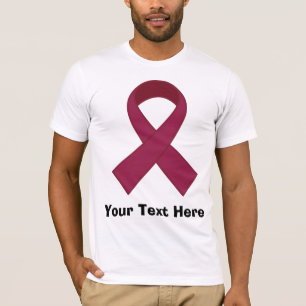 Personalised Burgundy Ribbon T-Shirt