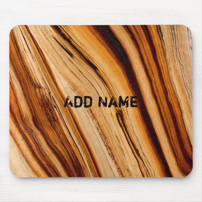 Personalised Burned Tree Trunk Texture Mouse Pad (Front)