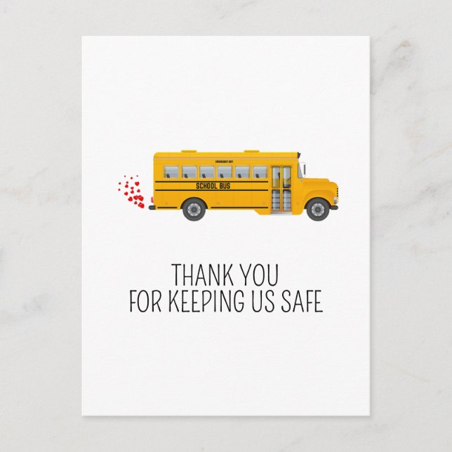 Personalised Bus Driver Appreciation Thank You Postcard (Front)