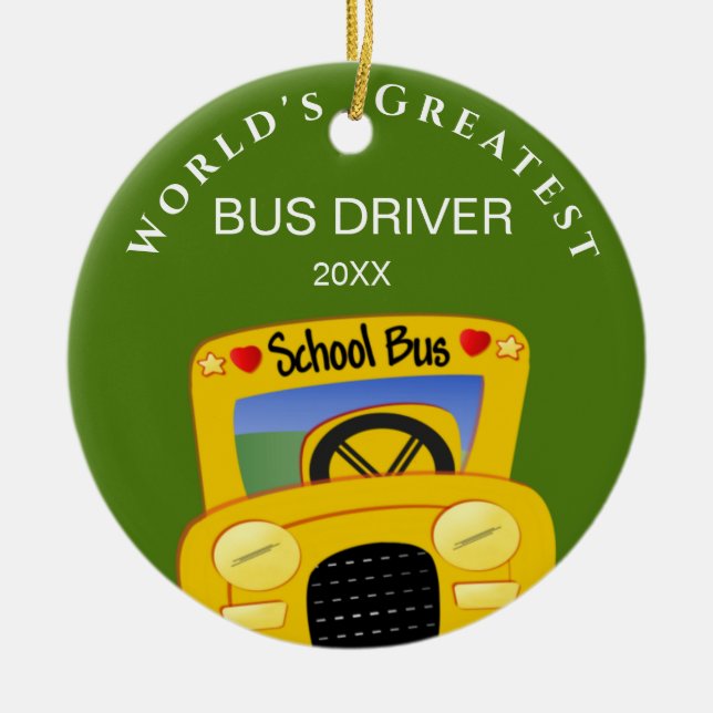 Personalised Bus Driver Ornament (Front)
