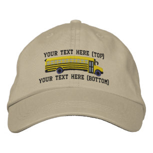 Personalised Bus Driver School Bus Embroidery Embroidered Hat