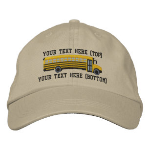 Personalised Bus Driver School Bus Embroidery Embroidered Hat