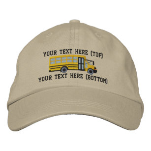 Personalised Bus Driver School Mini Bus Embroidery Embroidered Hat