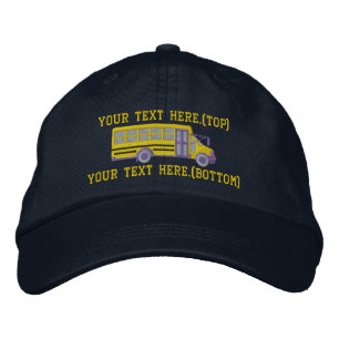 Personalised Bus Driver School Mini Bus Embroidery Embroidered Hat