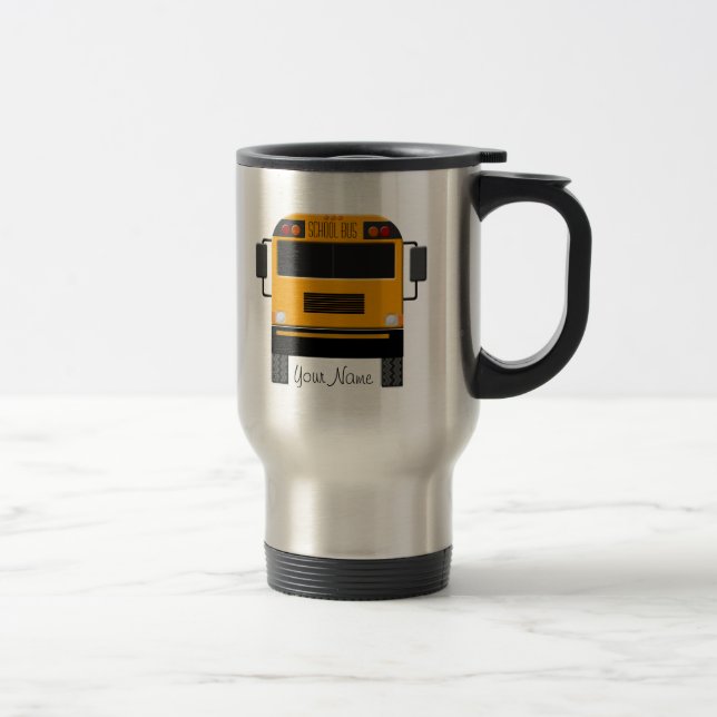 Personalised Bus Graphics Bus Driver Travel Mug (Right)