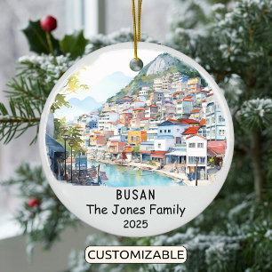 Personalised Busan Ornament, South Korea Ceramic Ornament