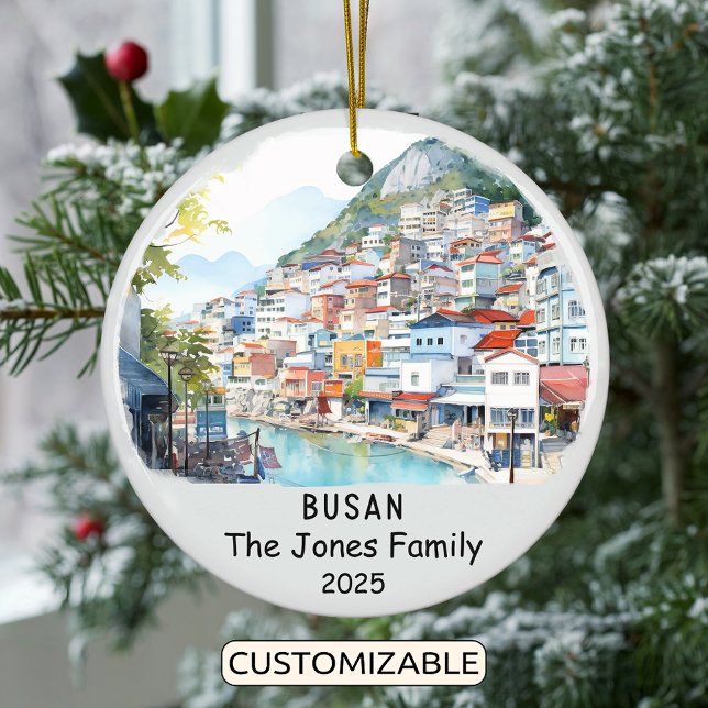 Personalised Busan Ornament, South Korea Ceramic Ornament (Creator Uploaded)
