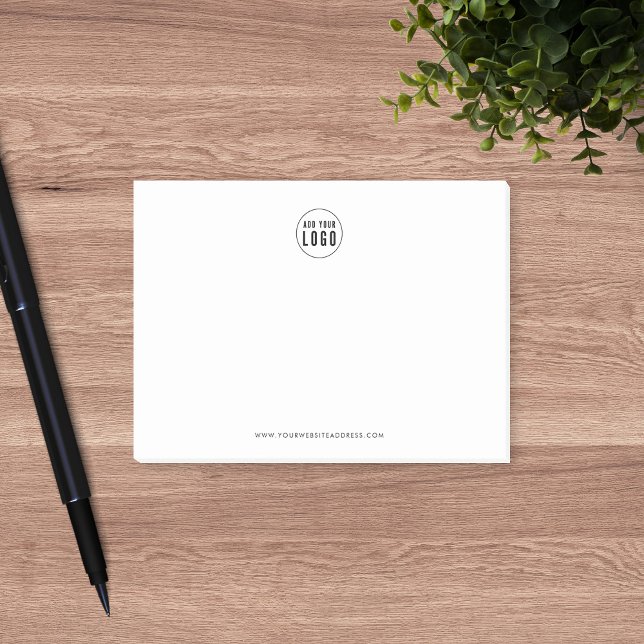 Personalised Business Add Logo Modern Minimalist Post-it Notes (Creator Uploaded)