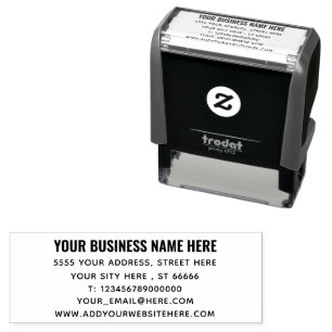 Personalised Business Address Self-inking Stamp