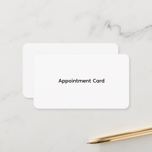 Personalised Business Appointment Cards (Front/Back In Situ)