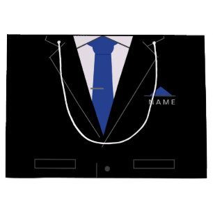 Personalised Business Black Suit Necktie Gift Bag