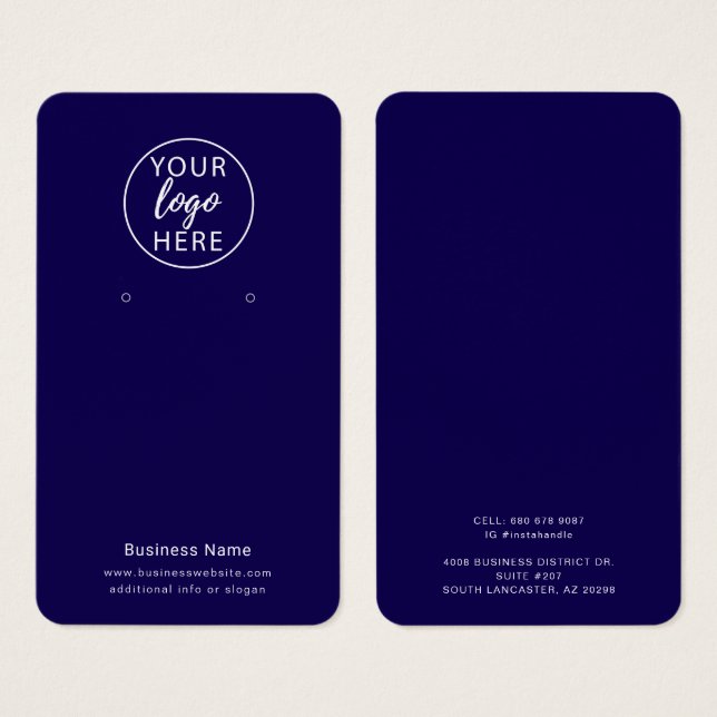 Personalised Business Branding & Info Display Card (Front & Back)