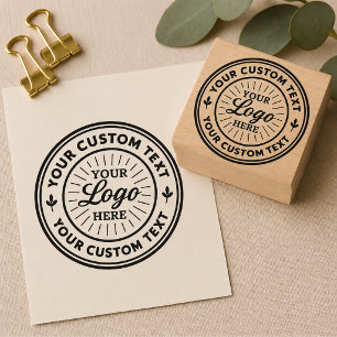 Personalised Business Branding Seal Custom Logo Rubber Stamp