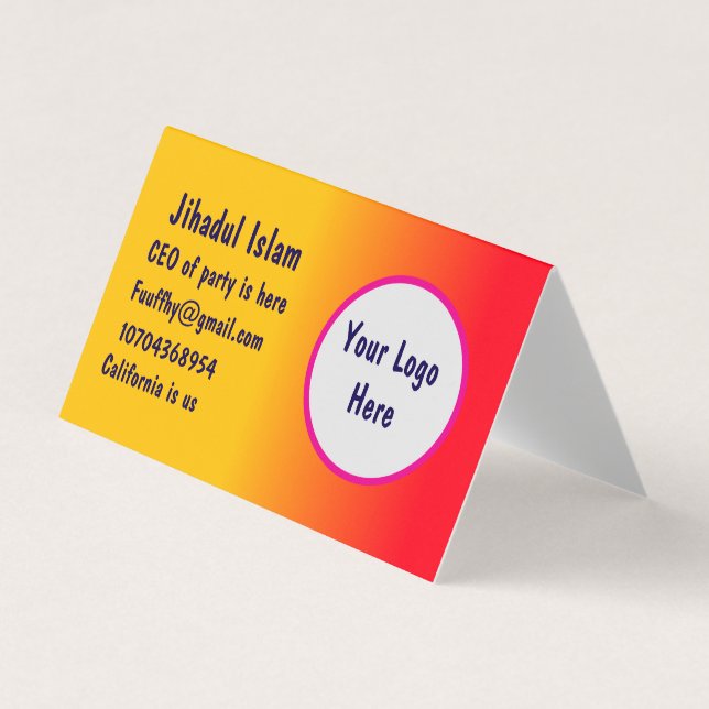 Personalised  business card (Front)