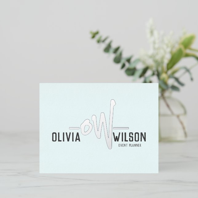 Personalised Business Card | Big Bold Initials (Standing Front)