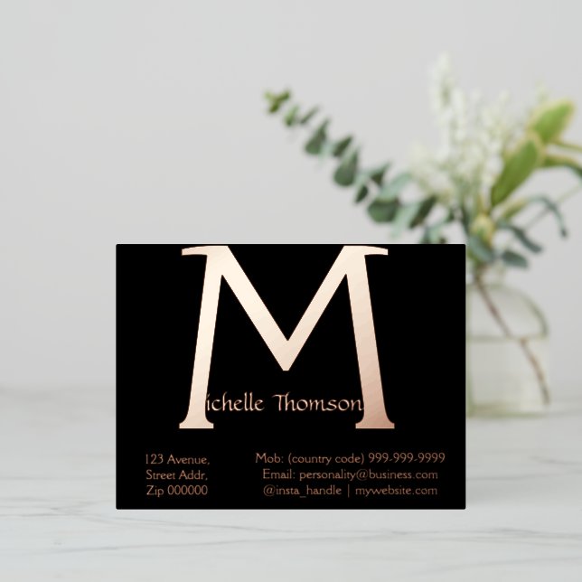 Personalised Business Card | Big Bold Name (Standing Front)